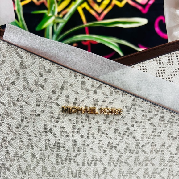 MK Jet Set Large Logo Shoulder Bag-WHITE - Picture 4 of 7